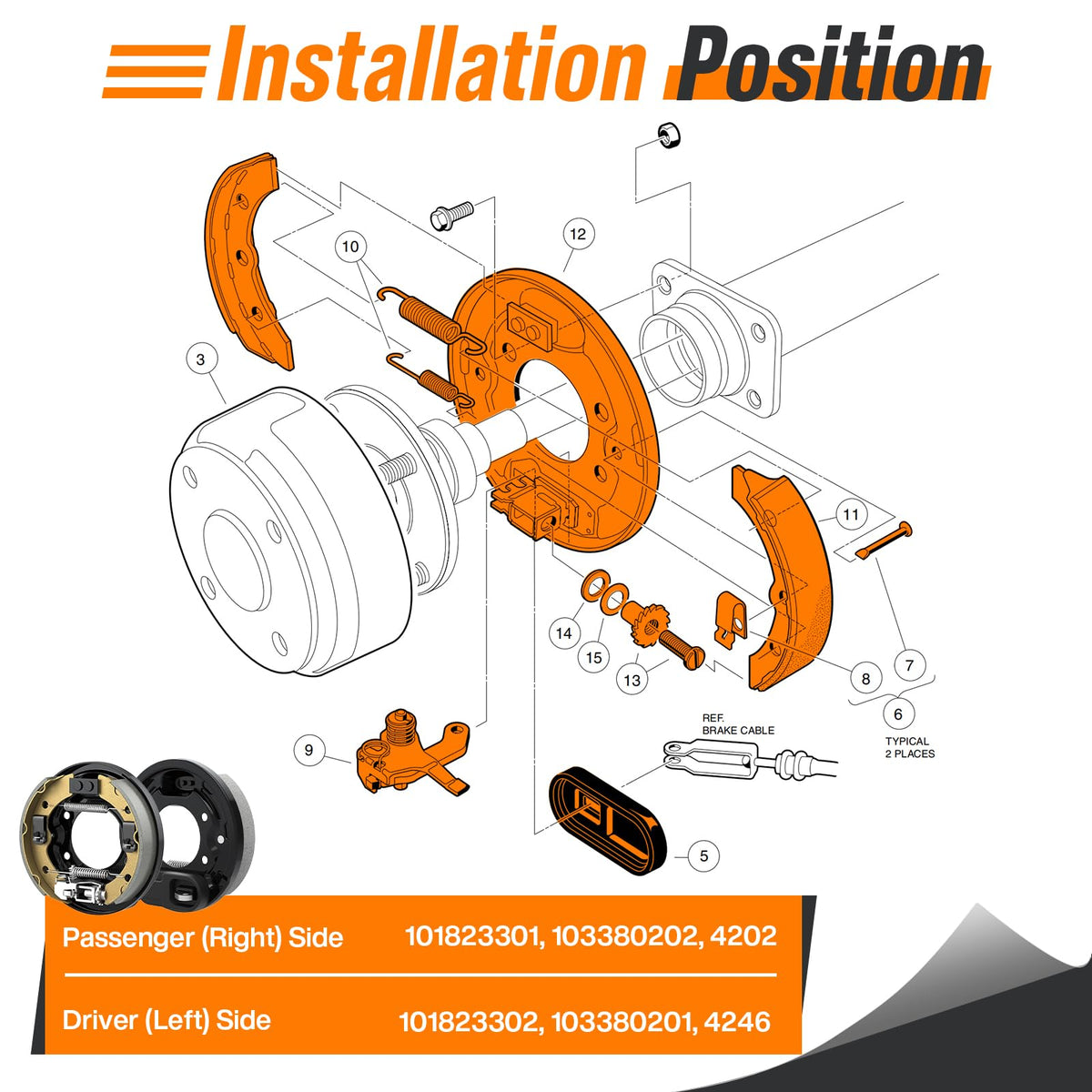 GODCTSUP packaging shot shows a complete two-piece brake kit.