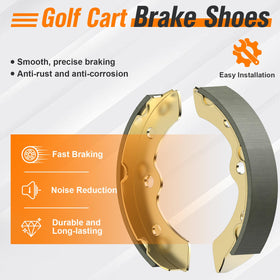 GODCTSUP brake shoes kit for EZGO 1986.5-1995 enhances deceleration and stopping confidence