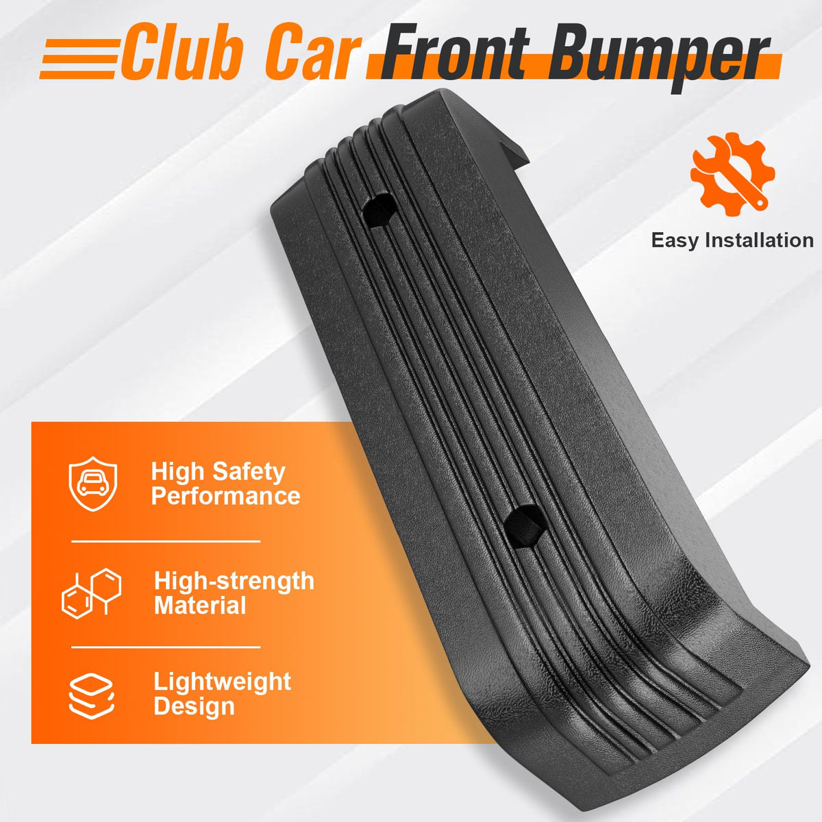 GODCTSUP Club Car DS front bumper fit enables quick, secure installation