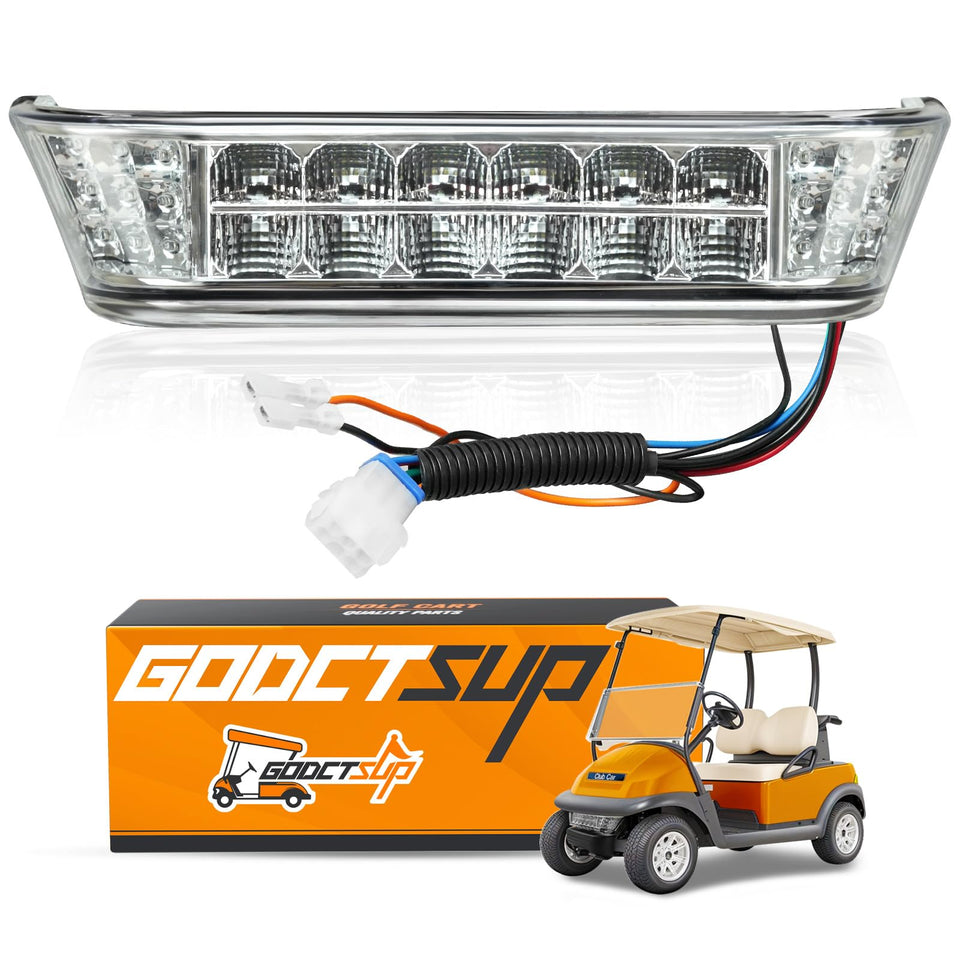 GODCTSUP Club Car LED headlight bar front view for enhanced nighttime visibility.