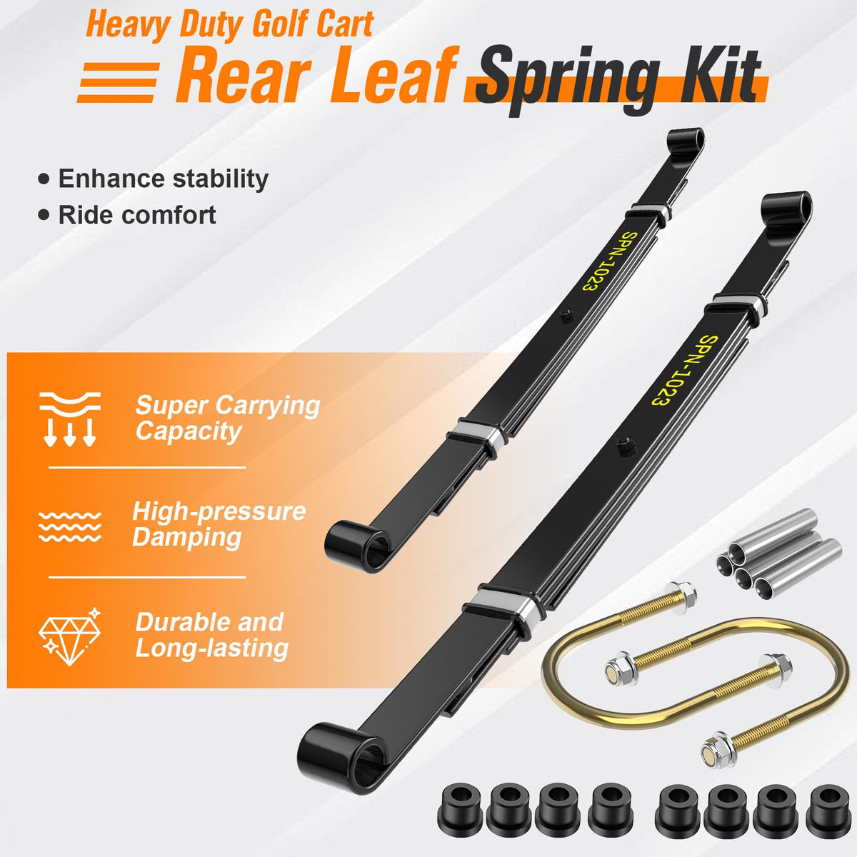 GODCTSUP Club Car Precedent rear springs for heavy-duty performance