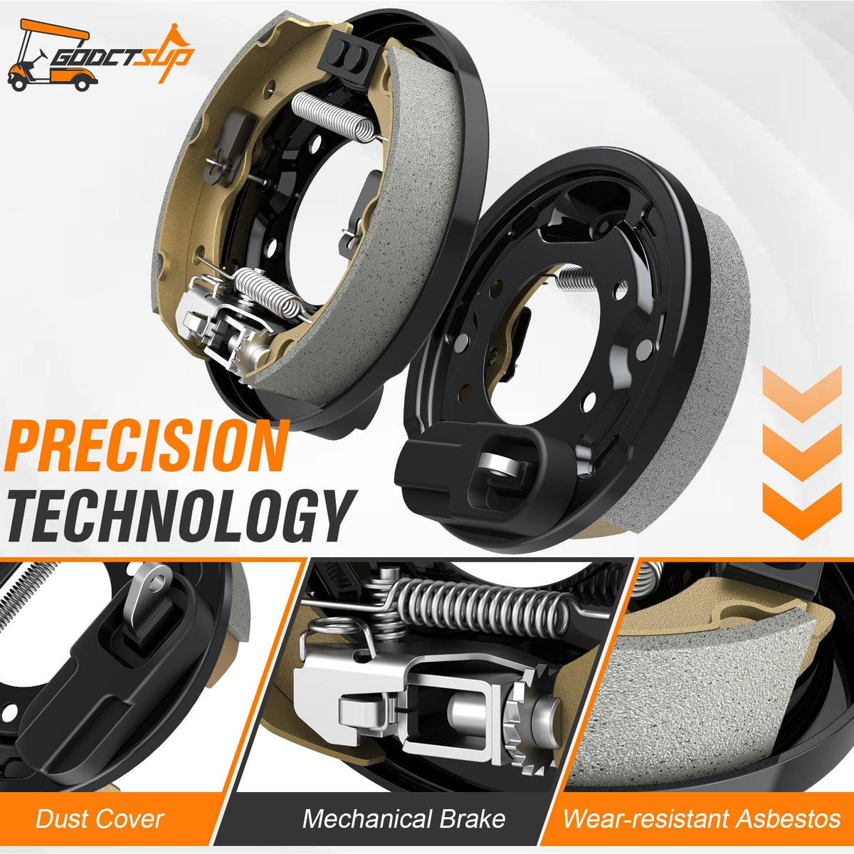 GODCTSUP rear brake assembly for Club Car with durable construction.