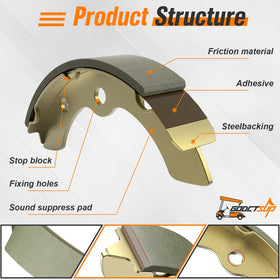 GODCTSUP complete brake shoes kit with four shoes for easy replacement