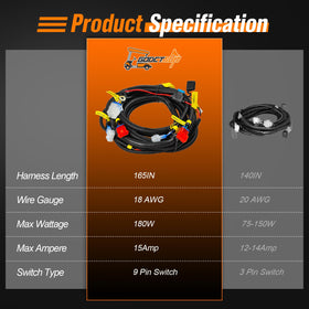 GODCTSUP copper-core wires in harness resist heat and moisture.
