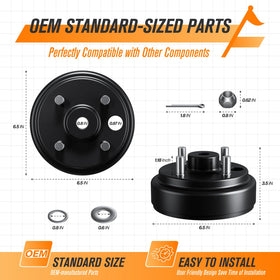 EZGO TXT golf cart with GODCTSUP brake drum hub assembly installed