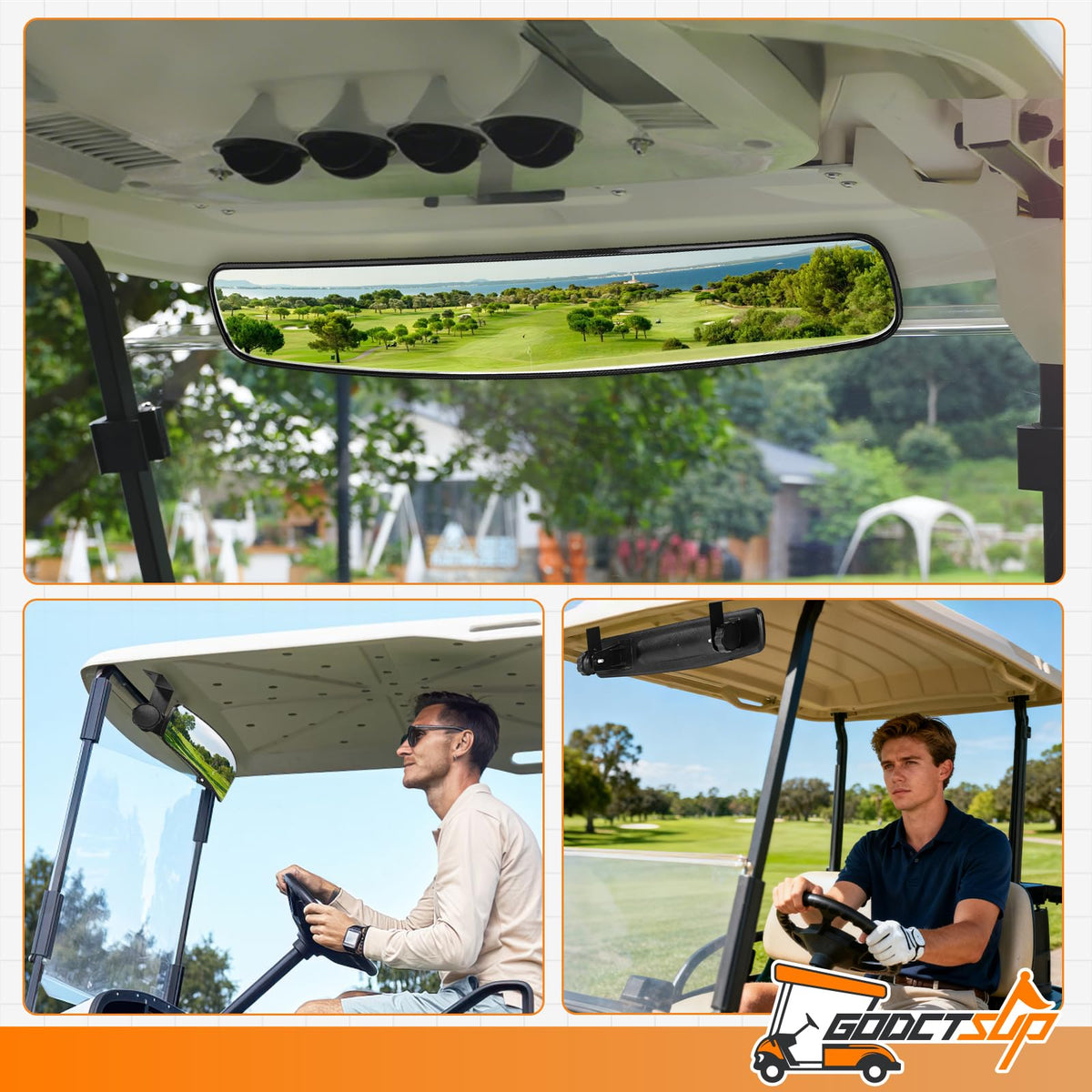GODCTSUP panoramic mirror helps drivers stay aware behind