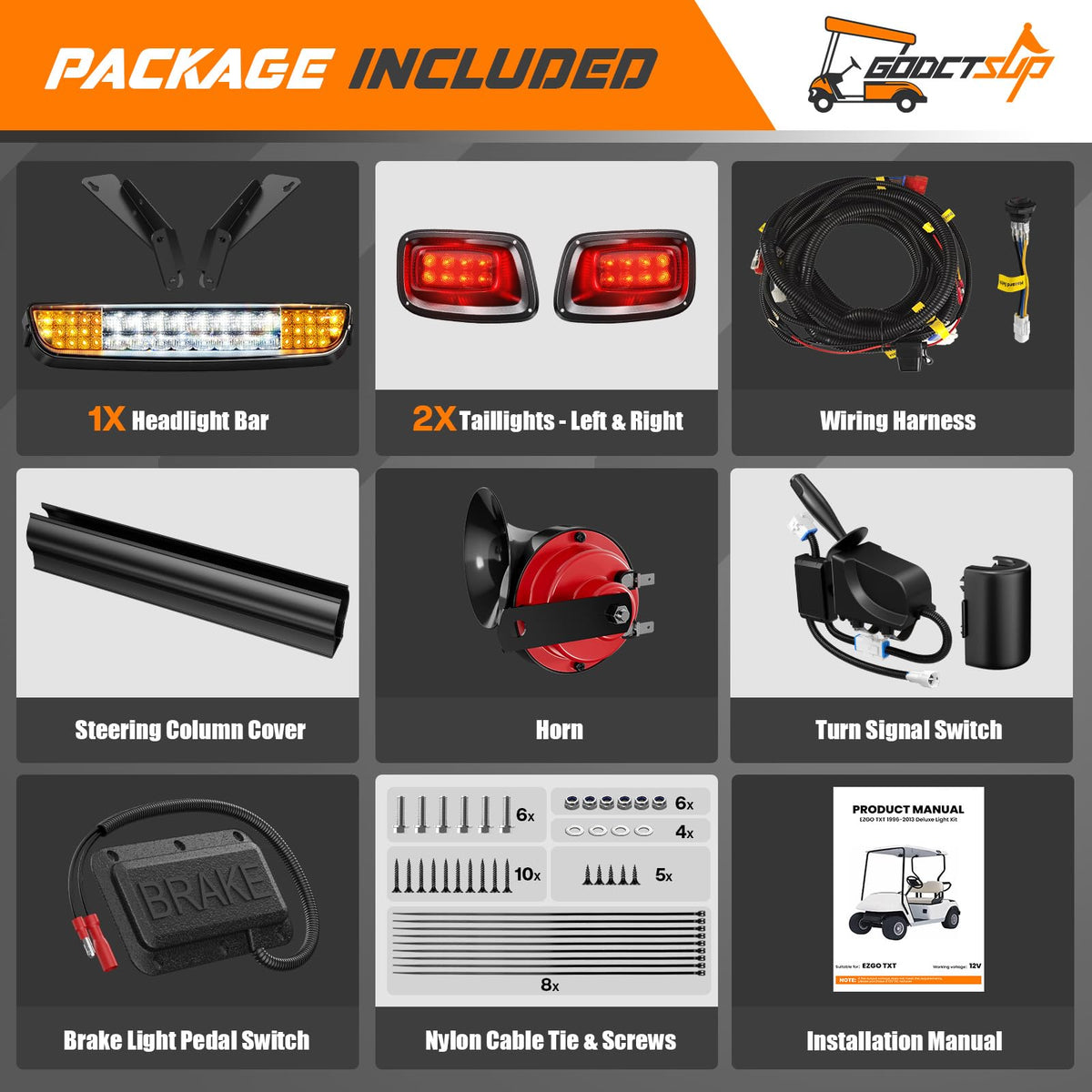 GODCTSUP EZGO deluxe packaging for neat item protection during shipping