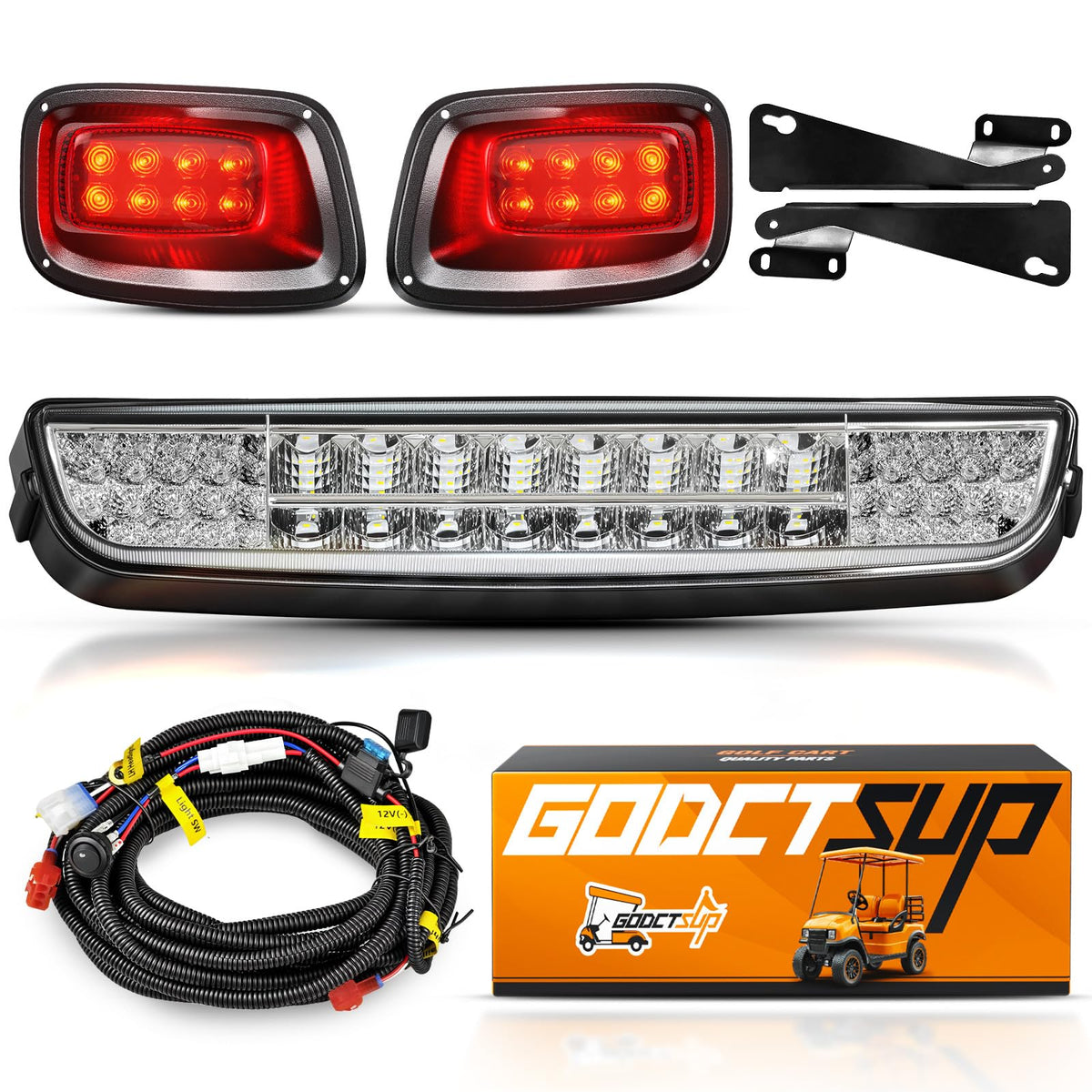 GODCTSUP EZGO light bar headlight beams clearly for night driving
