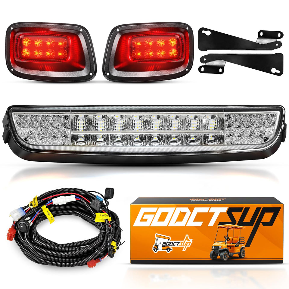 GODCTSUP EZGO light bar headlight beams clearly for night driving