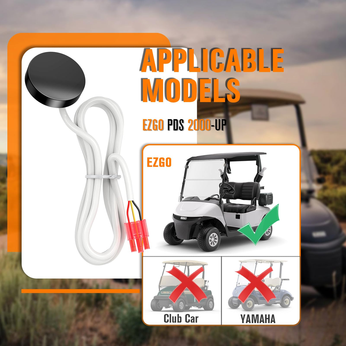 GODCTSUP EZGO speed sensor installation showing mounting and wiring readiness