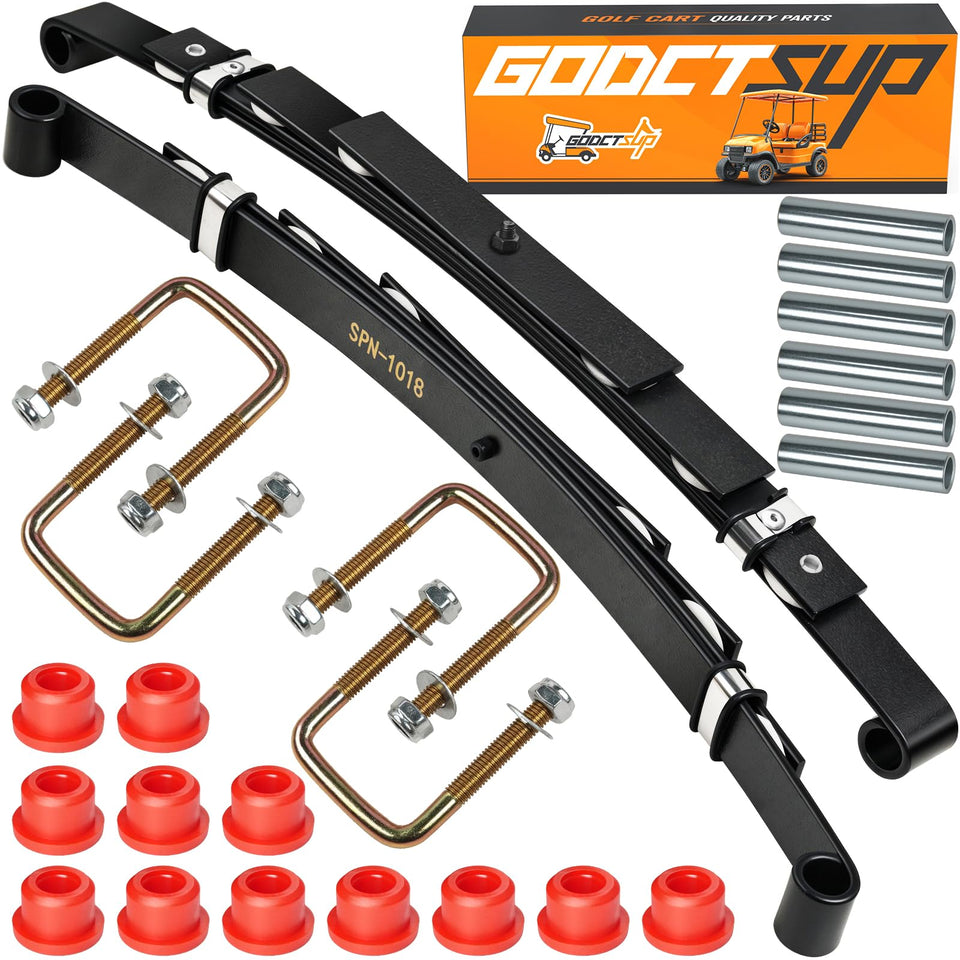GODCTSUP 4-leaf rear spring kit for EZGO TXT improves ride stability.