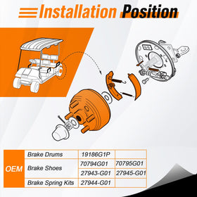 Ready-to-install GODCTSUP brake system upgrade for EZGO TXT