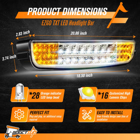 GODCTSUP EZGO TXT headlight bar night visibility for streets and fairways.