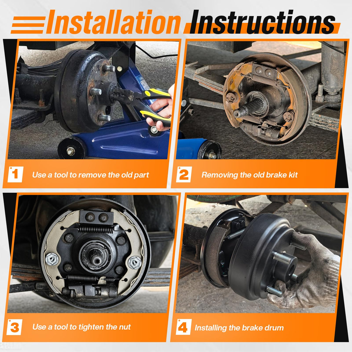 Tools and hardware for EZGO TXT brake installation included by GODCTSUP