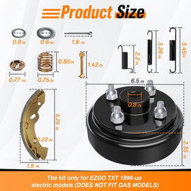 Secure lug nuts, washers, and cotter pins from GODCTSUP for EZGO TXT
