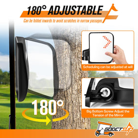 GODCTSUP foldable mirrors fold flat for storage between drives.