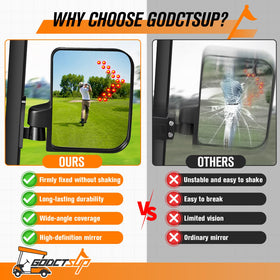 GODCTSUP folding mirror close-up shows compact storage after use.