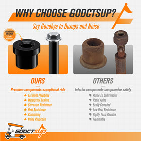 GODCTSUP front lower leaf spring bushings improve ride stability