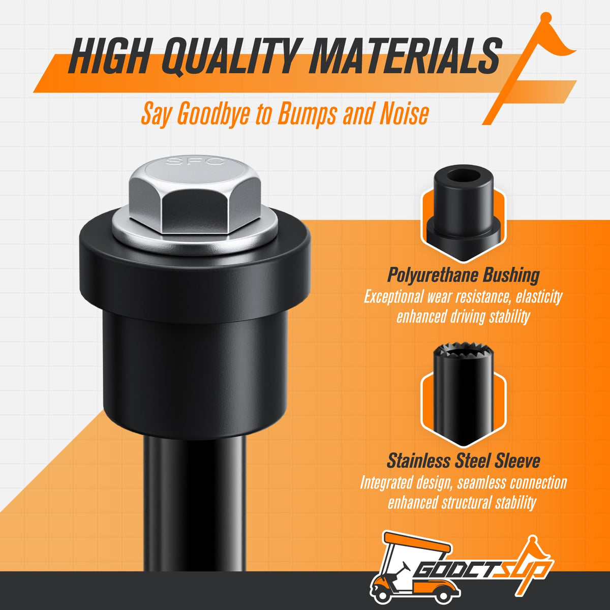 GODCTSUP front upper A-arm bushings for precise steering feel
