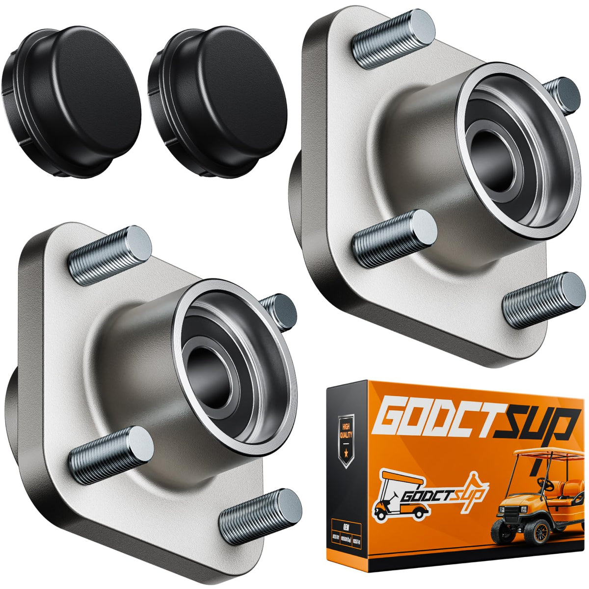 GODCTSUP front wheel hub assembly for Club Car DS/Precedent improves steering stability