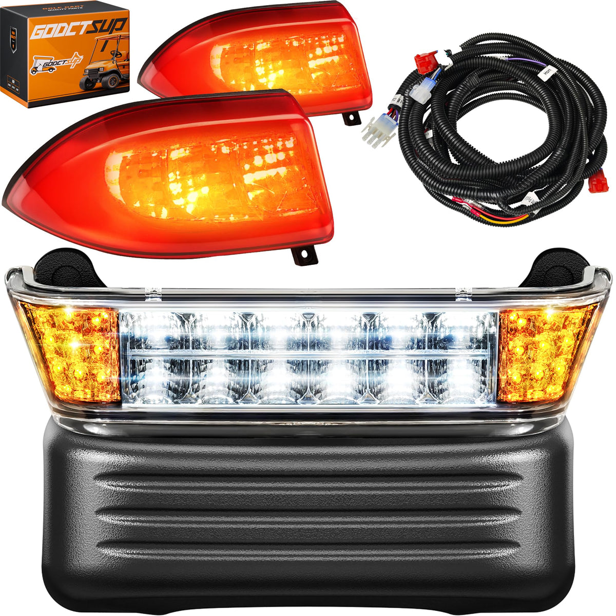 GODCTSUP golf cart headlight assembly enhances night visibility for safer driving