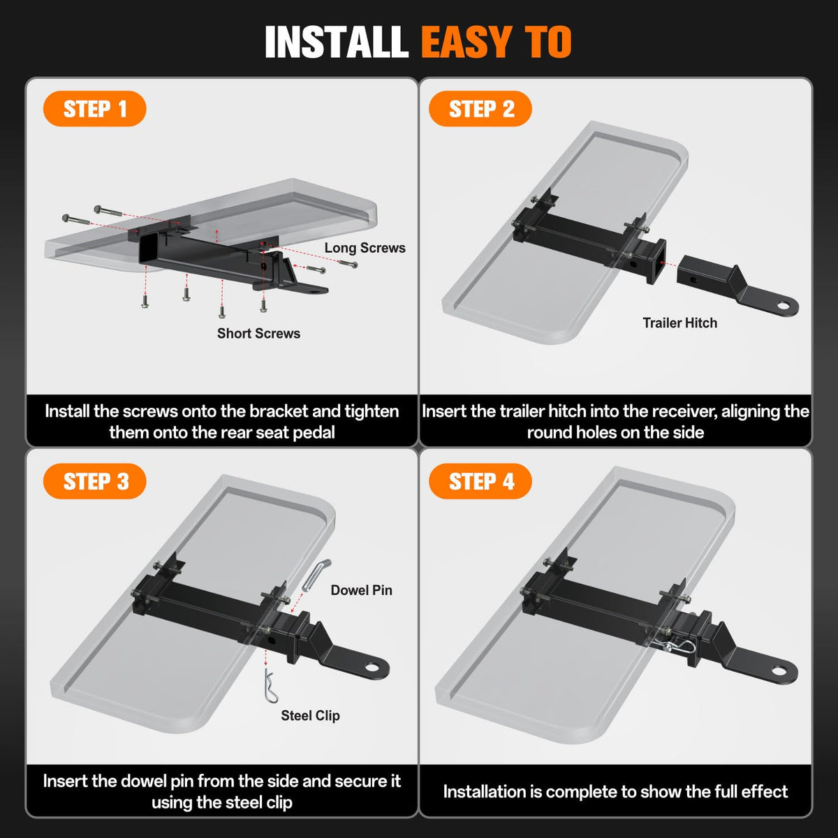 GODCTSUP black powder coating protects against rust and UV