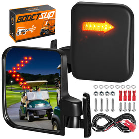 GODCTSUP golf cart rear view mirror assembly offers a wide field of view for safer reversing.