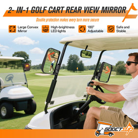 GODCTSUP side mirror with turn signal improves visibility during lane changes.
