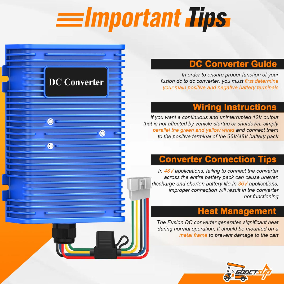 GODCTSUP IP68 rating ensures rugged performance in harsh conditions.