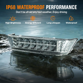 GODCTSUP IP68 weatherproof headlight bar withstands rain and dust.