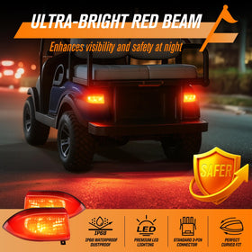 GODCTSUP LED taillight left for Club Car Tempo enhances visibility on campus.