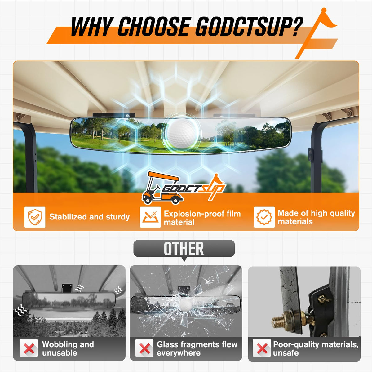 GODCTSUP metal bracket anti-shudder minimizes shake on uneven surfaces