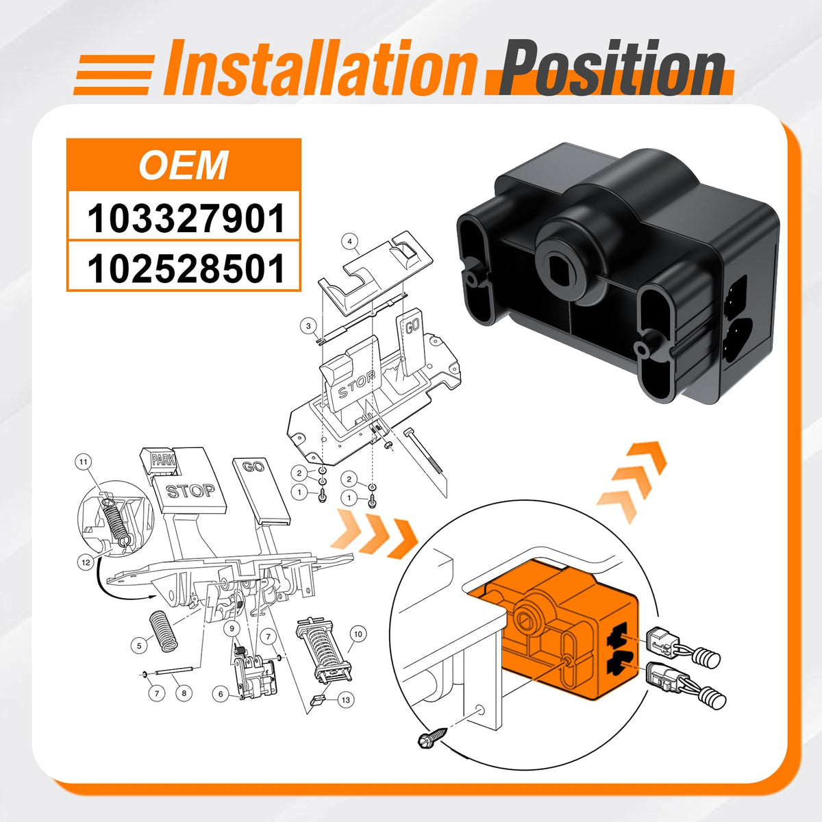 GODCTSUP OEM 103327901/102528501 replacement compatibility for Club Car Precedent.