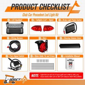 GODCTSUP packaged light kit for Club Car Precedent ready to install