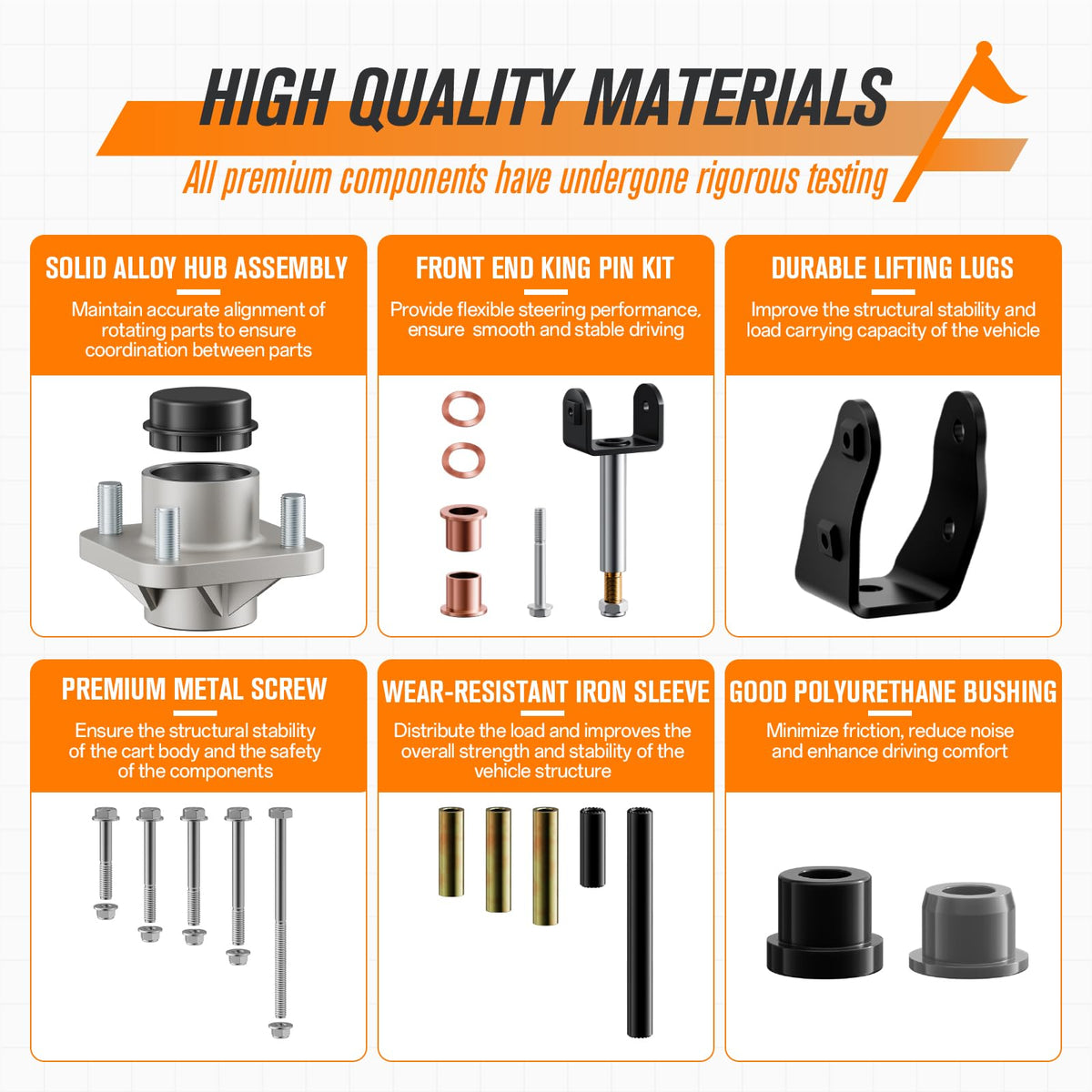 GODCTSUP polyurethane bushings and sleeves boost wear resistance and longevity.