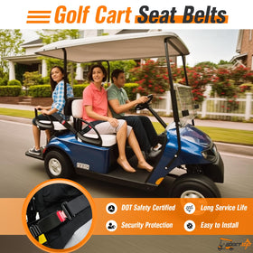 GODCTSUP seat belt kit rear view shows sturdy stainless steel buckles