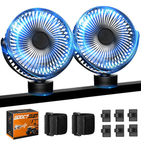 GODCTSUP upgrade golf cart fan with magnetic base; attaches securely to metal surfaces.