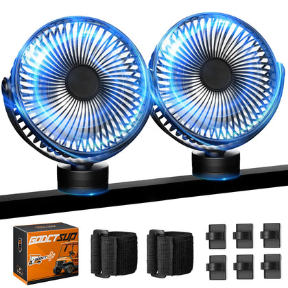GODCTSUP upgrade golf cart fan with magnetic base; attaches securely to metal surfaces.