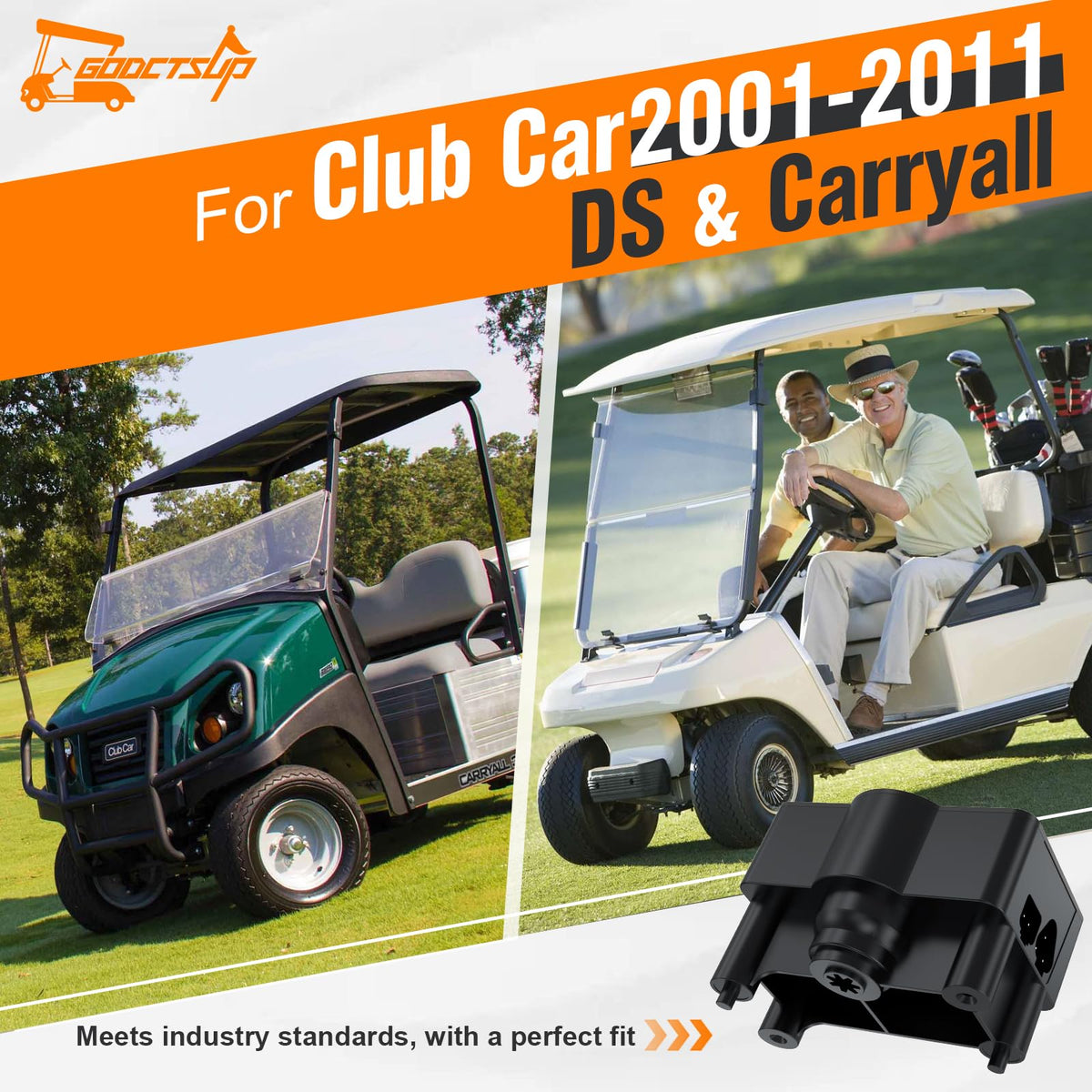 GODCTSUP OEM replacement 102101101 component beside labeling for Club Car.