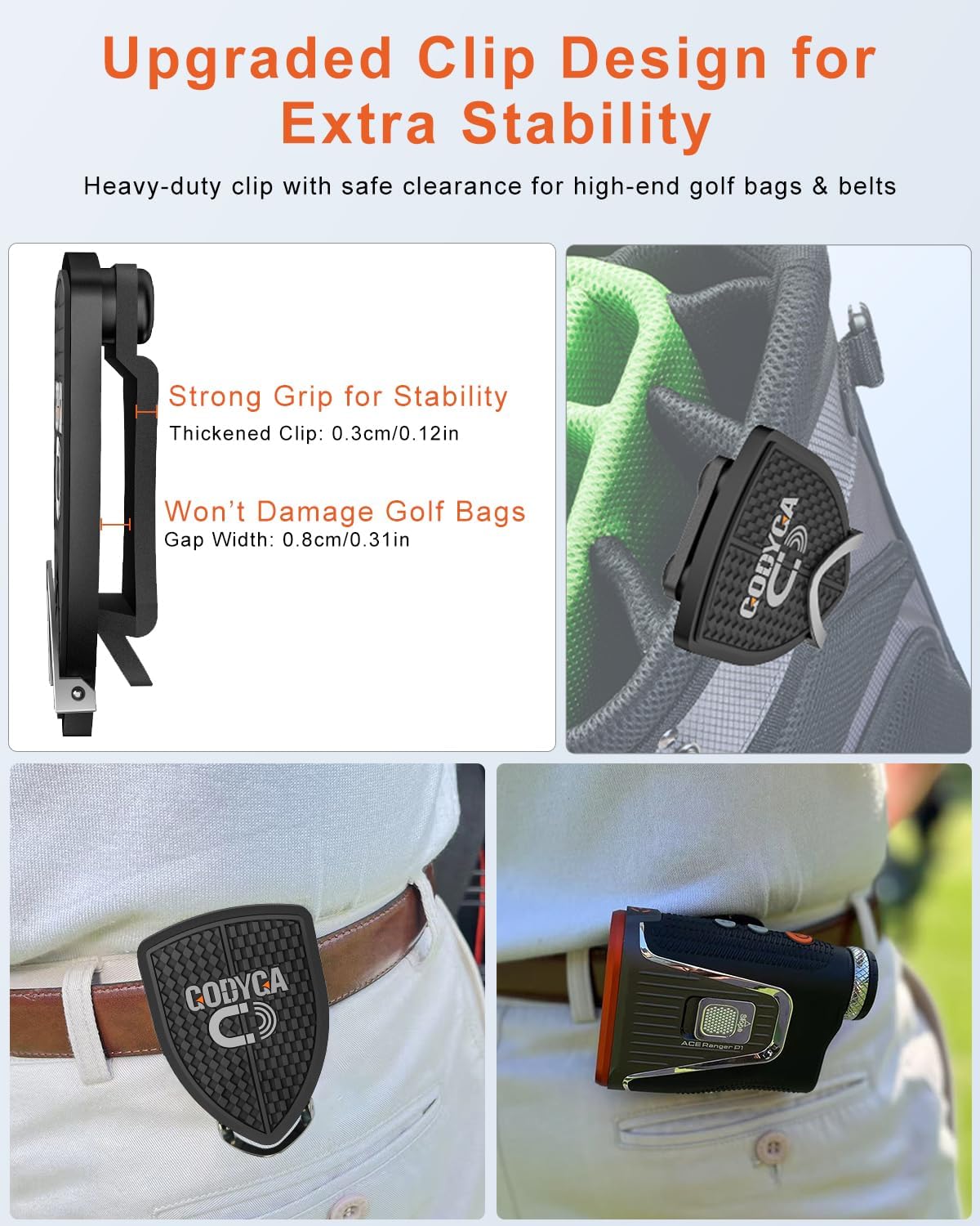 GODYGA belt-mount pad offering quick access to essentials on course.