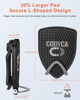 GODYGA landing pad on push cart enables fast access between shots.
