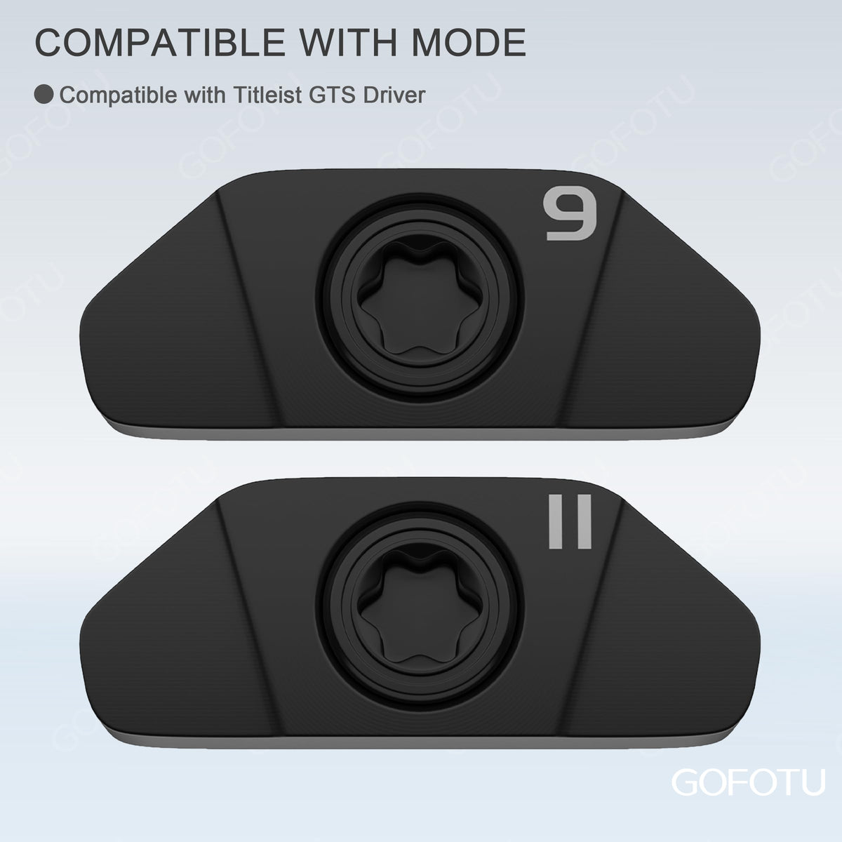 Gofotu 11g head weight for fine-tuning swing weight and performance.