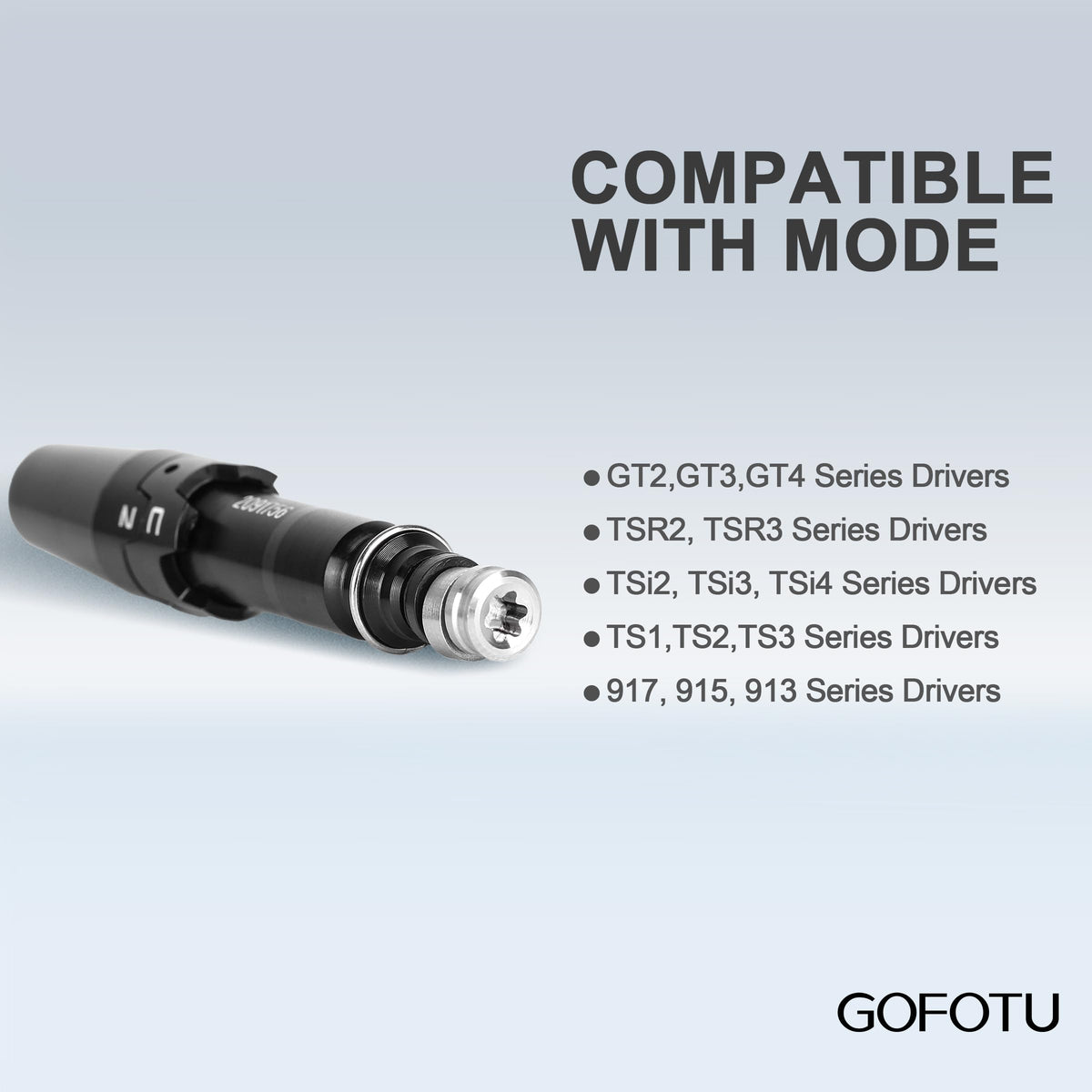 Gofotu 335 adapter sleeve for Titleist TS1 provides stable seating and alignment.