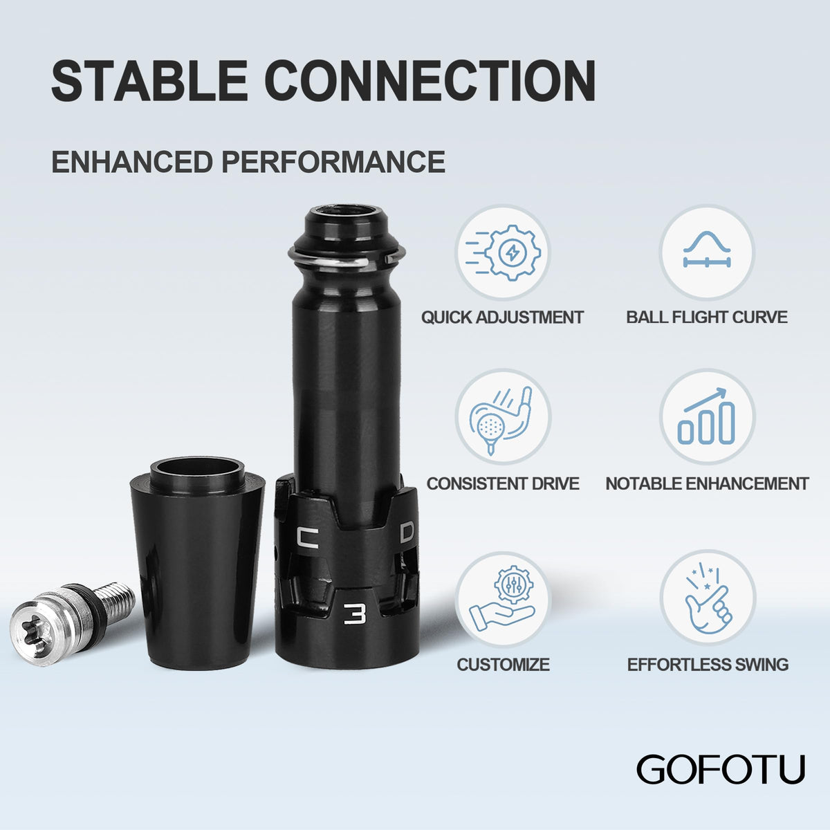 Gofotu 335 adapter sleeve for Titleist TS2 features durable construction for daily use.