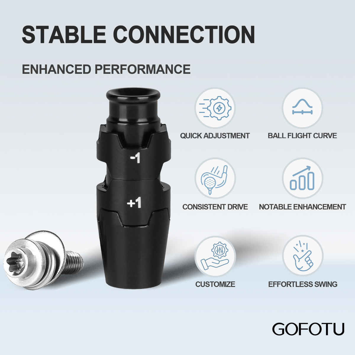Gofotu 335 golf adapter sleeve Big Bertha, durable aluminum construction.