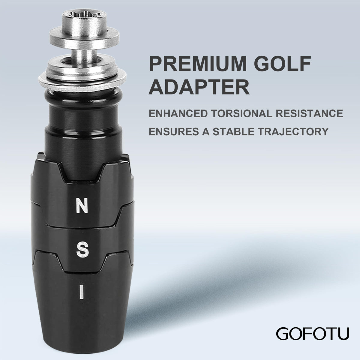 Gofotu 335 golf adapter sleeve Mavrik, secure fit during setup.