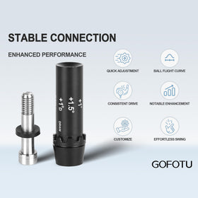 Gofotu 335 shaft adapter sleeve for Speedzone F8 enabling flexible shaft choices.