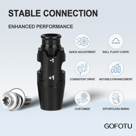 Gofotu 2pc 0.370 sleeve for Callaway Big Bertha Hybrid supports durable performance.