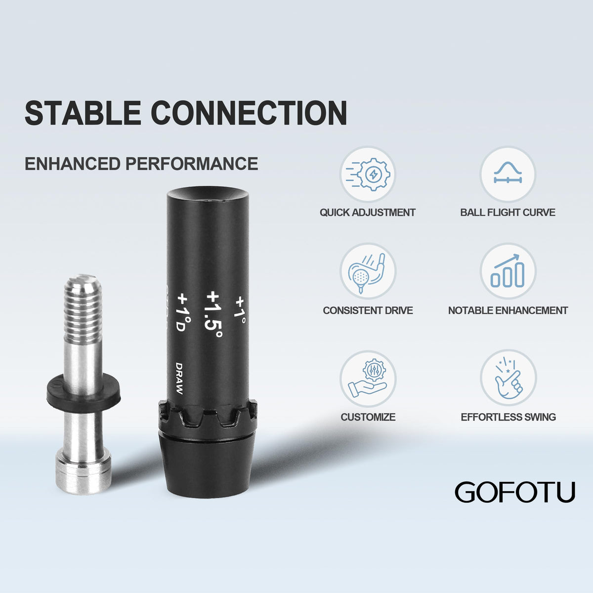 Gofotu King F7/F7+ adapter sleeve for fast shaft swaps
