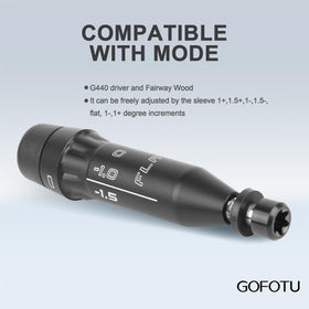 Gofotu aluminum alloy adapter sleeve for strength and lightness.